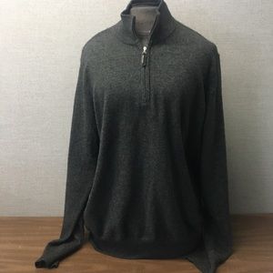 Uniqlo Unisex Gray Quarter-Zip Pullover Sweater